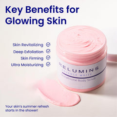 Relumins Premium Summer Body Scrub rosehip fruit imagery