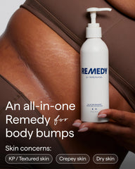 Remedy Science ceramides-urea-lactic-acid blend cream close-up highlighting rich texture.