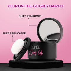 RENÉE Cover-Up Hair Powder applicator enables precise, mess-free targeting.