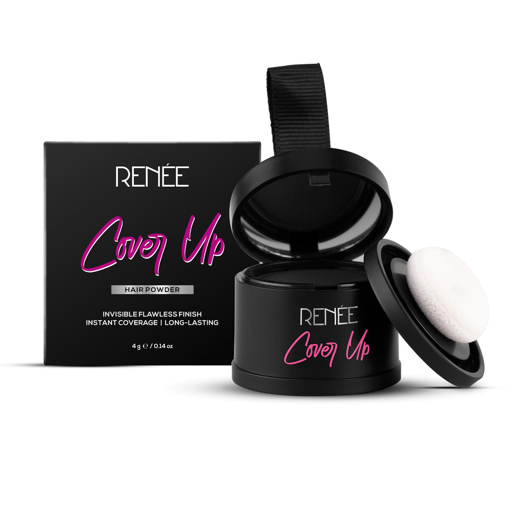 RENÉE Cover-Up Hair Powder covers grey roots with a natural matte finish.