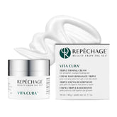 Repechage Vita Cura Triple Firming Cream texture close-up shows rich hydration.