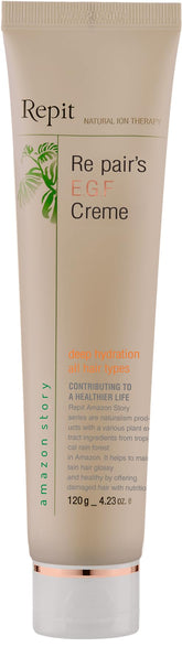 Repit EGF Hair Repair Creme 120g jar nourishes all hair types with moisture and shine.