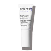 Replenix Age Restore tube close-up with retinol delivery for smoother under-eye skin.