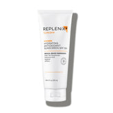 Replenix Antioxidant Hydrating Sunscreen bottle with sheer tint for no white cast.