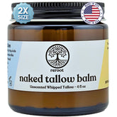 Reroot Organics Naked Tallow Balm with whipped texture for easy application and hydration.