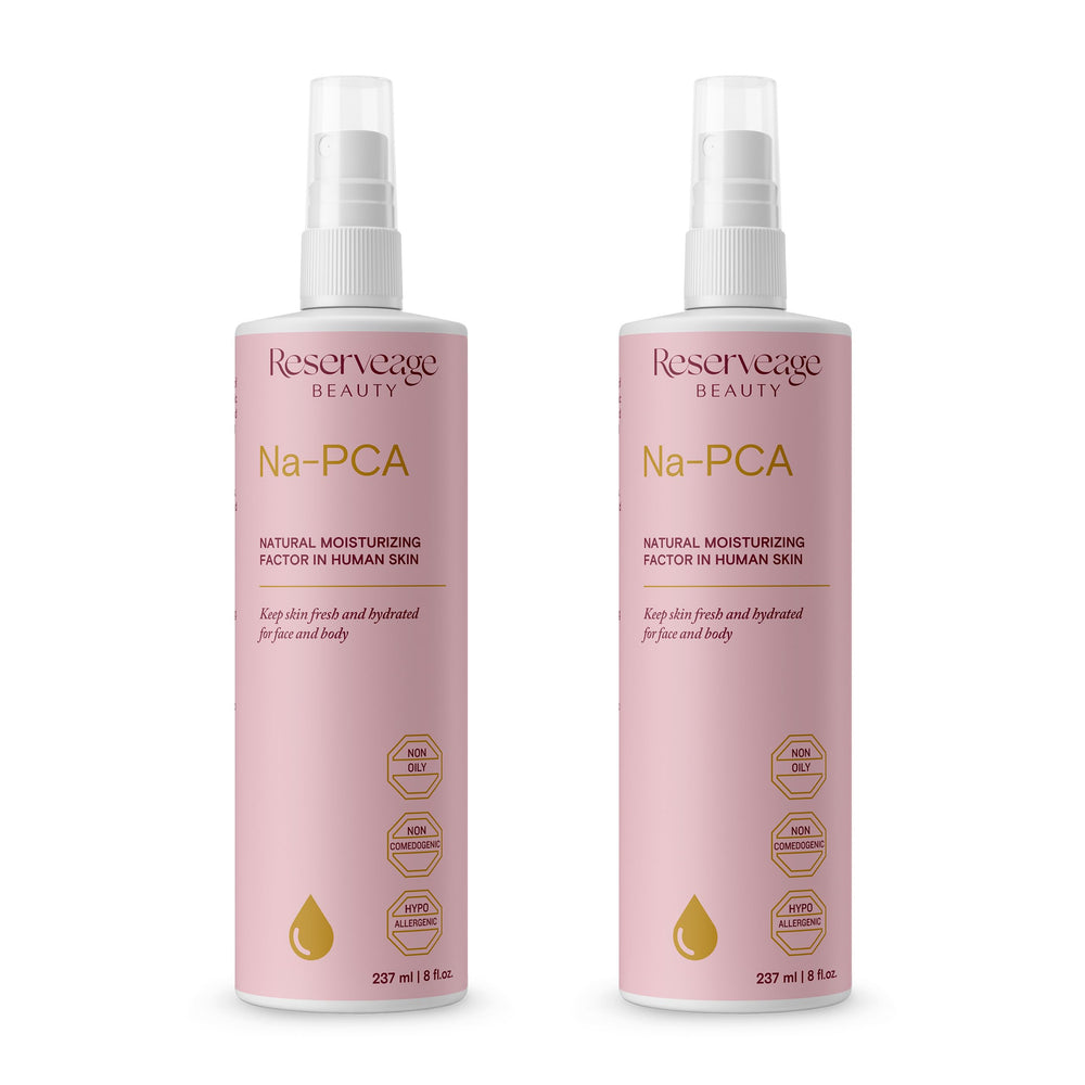 Reserveage Na-PCA Spray, bouteille, hydratation rapide pour peau sèche