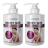 Reshape+ crepey skin treatment bottle with pump for easy daily application