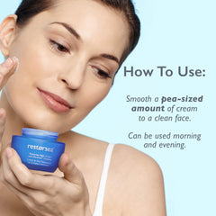 Restorsea Olive oil emulsion visual emphasizes nourishing hydration for skin.