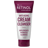 Retinol LIVAURA cream cleanser in pump bottle for daily cleansing and prep.