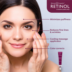 LIVAURA gold tint during application brightens and color-corrects the under-eye area.