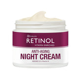 Retinol LIVAURA Night Cream bottle showing rich texture for overnight hydration.