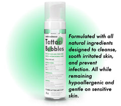 Application area during healing with RetroDeco Tattoo Bubbles