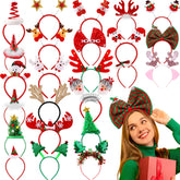 Retrowavy Christmas headband with Santa Claus design for festive photos