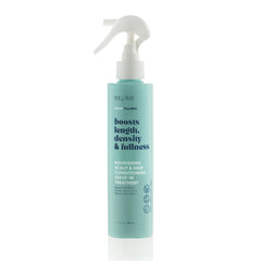 REVAIR Nourishing Leave-In bottle pour for lightweight volumizing conditioning.