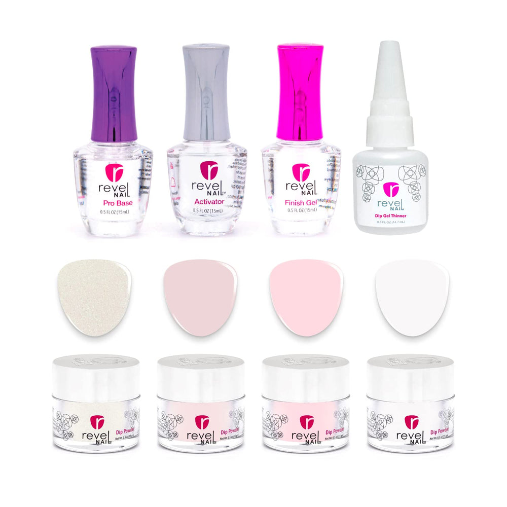 Revel Nail Dip Powder Starter Kit base coat for easy at-home manicures