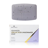 REVITALE soap close-up with blue poppy seeds showing gentle cleansing for radiant skin