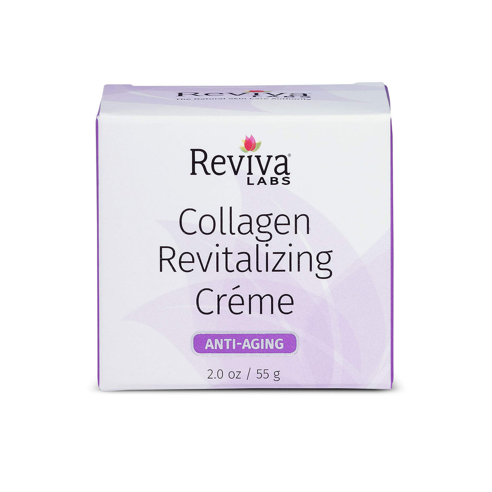Reviva Labs Elastin + DMAE Night Creme jar shows rich texture for overnight hydration.