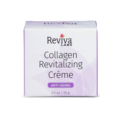 Reviva Labs Elastin + DMAE Night Creme jar shows rich texture for overnight hydration.