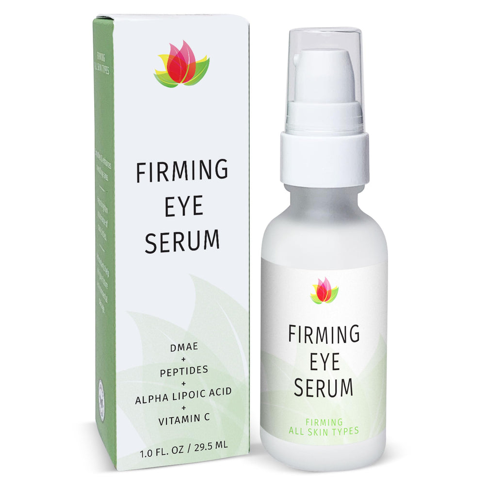 Reviva Labs firming eye serum bottle for smoother eye contours.