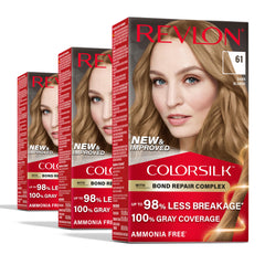 Revlon ColorSilk bottle pour demonstrates easy application and even color