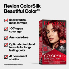 REVLON Colorsilk color application shows precise control during hair coloring