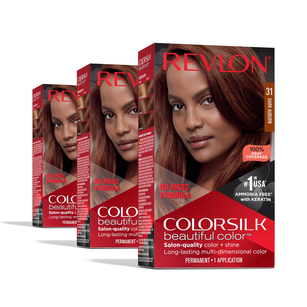 Revlon Colorsilk old version dark auburn box for at-home color