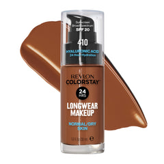 Revlon ColorStay 410 Cappuccino bottle front showing long-wear foundation