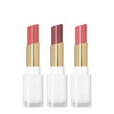 REVLON Glass Shine Balm Honey Shine swatch on lips showing sheer color and moisture
