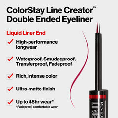 REVLON kohl pencil with silky texture and all-day comfort.