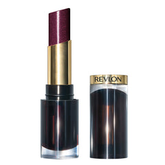 REVLON Lipstick 012 Black Cherry delivers glass-like shine with hydrating comfort for daily wear.