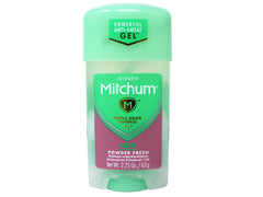 Close-up of Mitchum gel texture delivering a clear, residue-free application.