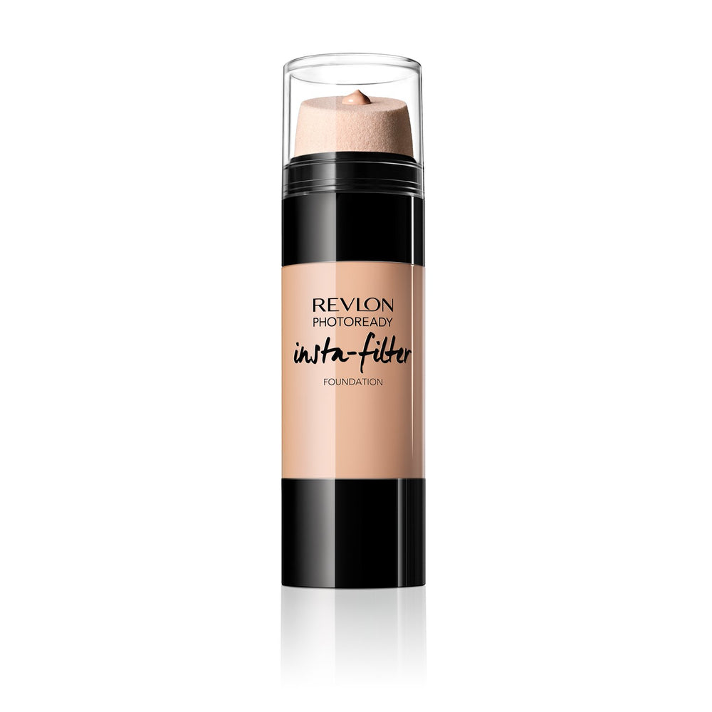 Revlon PhotoReady Insta-Filter Foundation Natural Beige bottle with dispenser for easy, hygienic application.