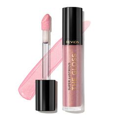 Revlon Super Lustrous Lip Gloss bottle close-up with high shine.