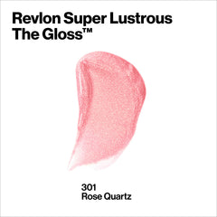 Revlon Super Lustrous Lip Gloss Rose Quartz application close-up with hydrating formula