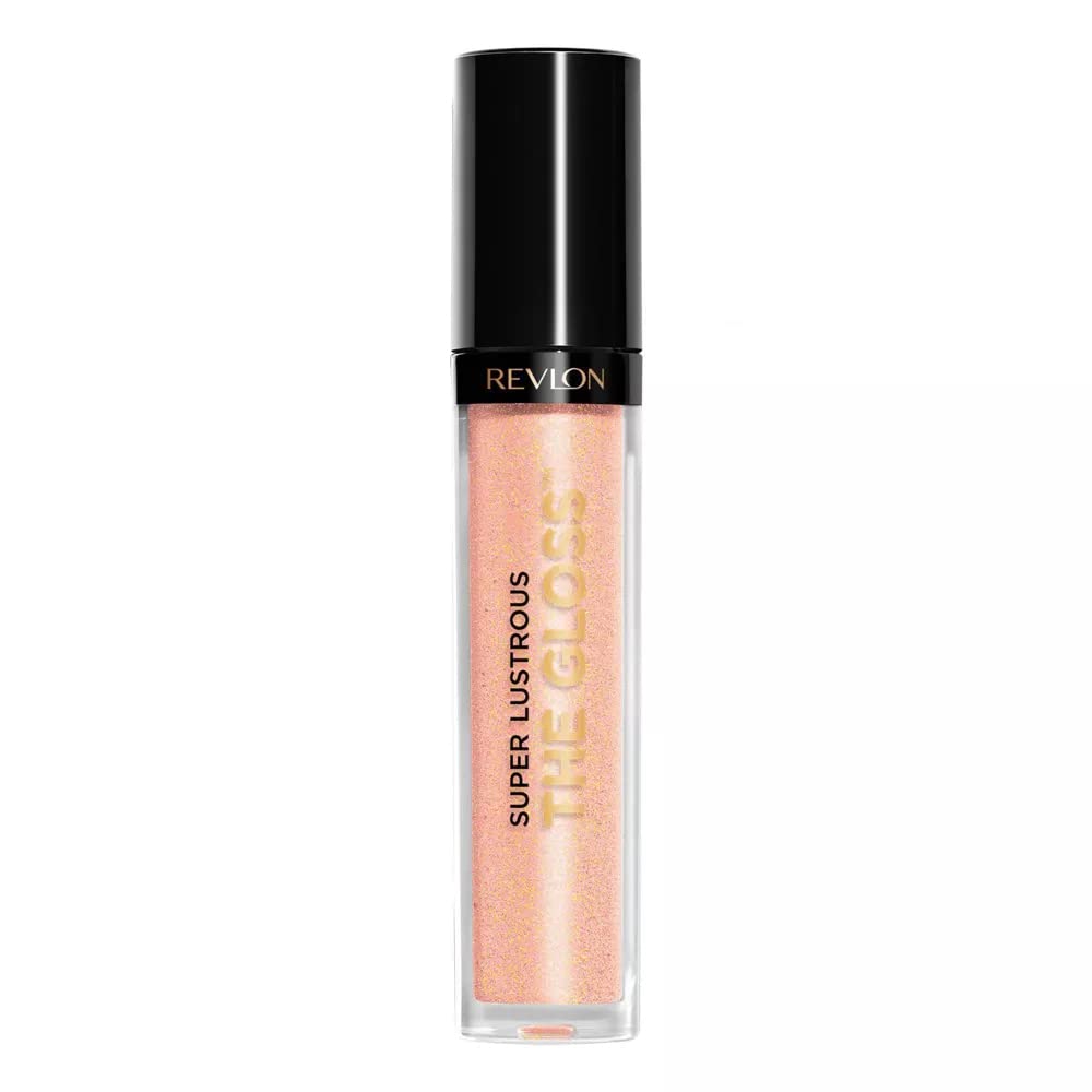 Revlon Super Lustrous Lip Gloss Sandstorm bottle showing rich color and shine