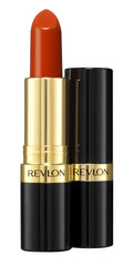 Revlon Super Lustrous Lipstick Kiss Me Coral, front view, creamy color and conditioning notes