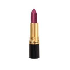 Revlon Super Lustrous Plum Velour 850 tube swatch shows rich color and moisturizing shine