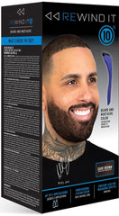 REWIND It 10 dark brown beard color bottle for fast, even coverage.
