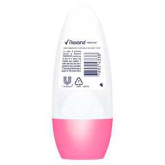 Rexona powder roll-on being applied to underarm for easy, mess-free use.