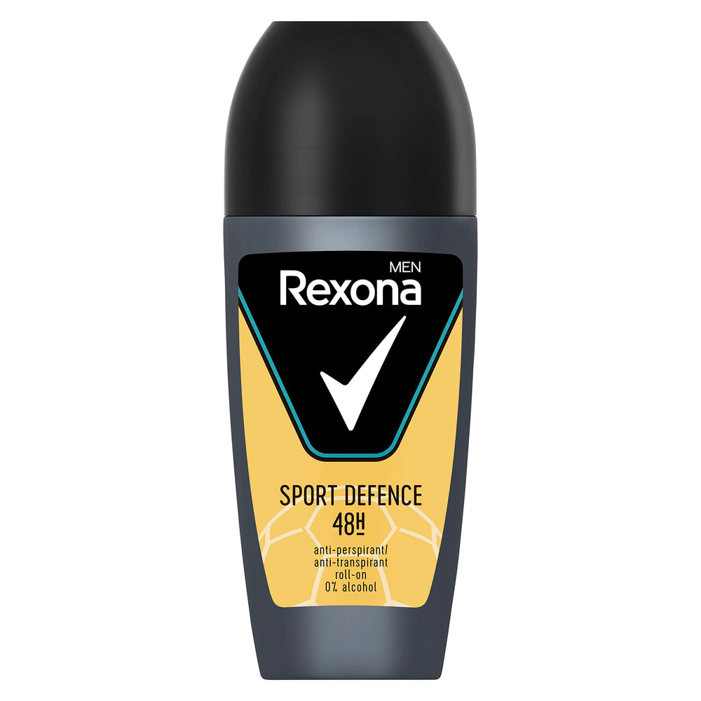 Rexona Sport Defence roll-on bottle shown for all-day freshness
