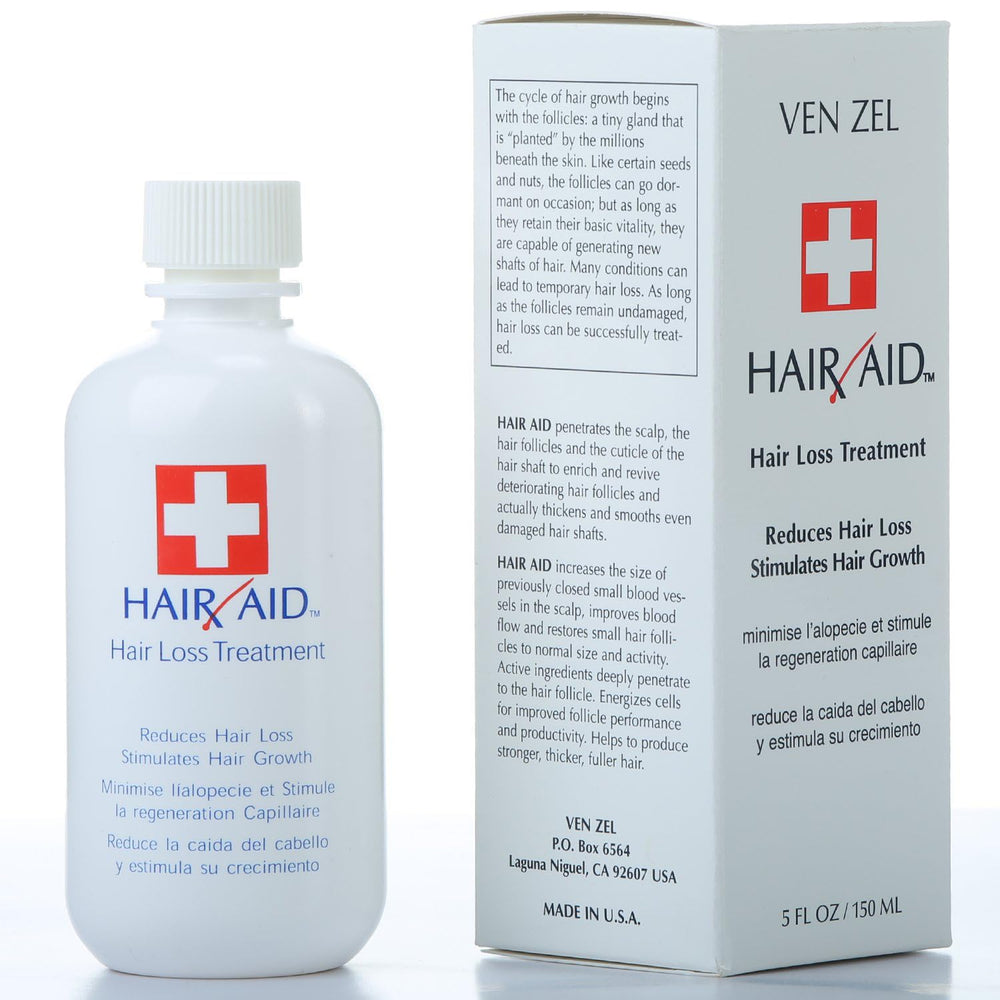 REXSOL Hair Aid bottle showing premium scalp treatment for hair health