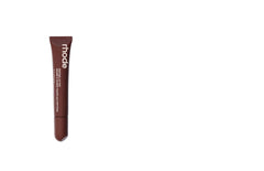 Rhode peptide lip tint Espresso swatch showing sheer color and glossy finish