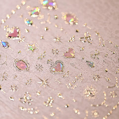 Rhspayh pink heart patterns set offering versatile DIY nail art options.