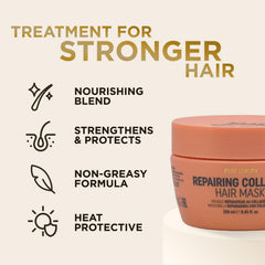 RICH Pure Luxury repairing hair mask with macadamia oil helps tame frizz and shine.