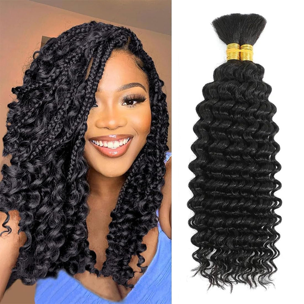 RICROF deep water wave bulk hair for braiding with natural movement