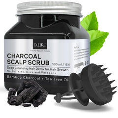 Rida Charcoal Scalp Scrub with bamboo charcoal for deep cleansing of the scalp