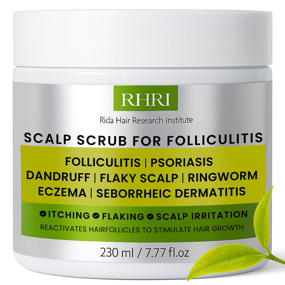 Rida Hair Research Institute anti-fungal folliculitis scalp scrub bottle for refreshed scalp