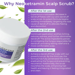 Rida Hair Scrub label closeup highlights medicated formula.