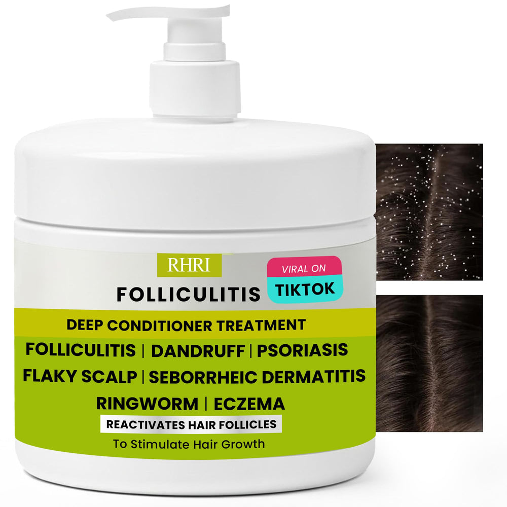 Rida Hair Folliculitis Deep Conditioner bottle for scalp hydration and comfort.