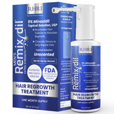 Rida Hair Minoxidil 5% bottle for daily use and visibility of density support